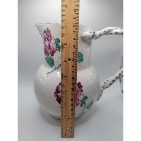 Tiffany And Co. Strasbourg Flowers Portugal Snake Handle Pitcher - Picture 9 of 10